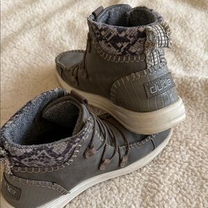 Hey Dude Gray High-Top Boots